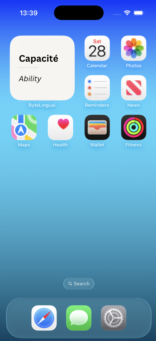ByteLingual home screen